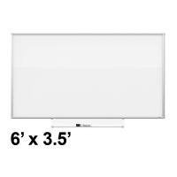 Quartet Silhouette 6' x 3.5' Total Erase Surface Silver Aluminum Frame Whiteboard