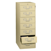 Tennsco 7-Drawer 28" Deep 5x8 Card File Cabinet