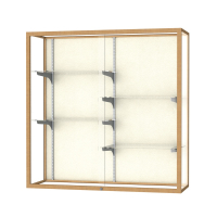 Waddell Champion 2040 Series Aluminum Frame Wall Mountable Display Cases 48" L (plaque back/champagne gold finish)