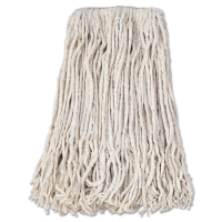 Boardwalk 24 oz. Banded Cotton Mop Head, White, Pack of 12