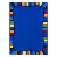 Joy Carpets Colorful Accents Rectangle Classroom Rug, Rainbow
