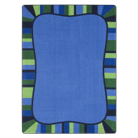 Joy Carpets Colorful Accents Rectangle Classroom Rug, Seaglass