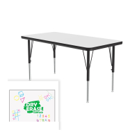 Correll Dry Erase 72" W x 30" D Activity Table, Frosty White