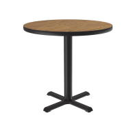 Correll 36" Round Cafe and Breakroom Table (Shown in Oak)