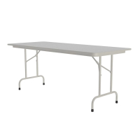 Correll 60" W x 30" D x 29" H Rectangular Melamine Folding Table (Shown in Granite)