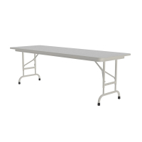 Correll 72" W x 24" D Height Adjustable 22" to 32" Rectangular Melamine Folding Table (Shown in Granite)