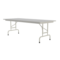 Correll 60" W x 30" D Height Adjustable 22" to 32" Rectangular Melamine Folding Table (Shown in Granite)