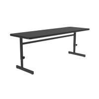 Correll 60" W x 24" D Height-Adjustable Laminate Training Table (Shown in Black)