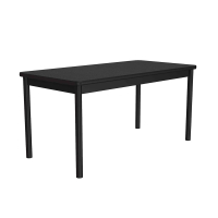Correll Wood Laaminate Library Utility Table (Shown in Black)
