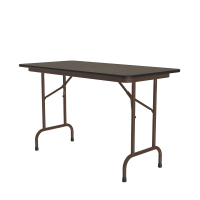 Correll 48" W x 24" D x 29" H High-Pressure Top Plywood Folding Table (Shown in Walnut)