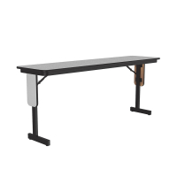 Correll 60" W x 18" D x 29" H Rectangular 0.75" High Pressure Top Seminar Folding Table with Panel Leg (Shown in Granite)