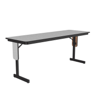 Correll 72" W x 24" D x 29" H Rectangular 0.75" High Pressure Top Seminar Folding Table with Panel Leg (Shown in Granite)