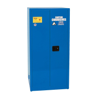 Eagle CRA-6010 Self Close Two Door Corrosives Acids Safety Cabinet, 60 Gallons, Blue