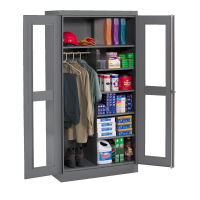 Tennsco Standard C-Thru Combination Wardrobe and Storage Cabinets (Medium Grey)