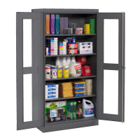 Tennsco Deluxe C-Thru Storage Cabinets (Shown in Medium Grey)