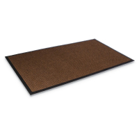 Crown Super-Soaker 3' x 5' Rubber Back Polypropylene Indoor Wiper Floor Mat, Dark Brown