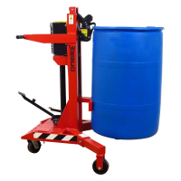 Wesco DM-1100 Manual Hydraulic Ergonomic Drum Lifter (Shown with Poly Drum)
