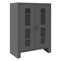 Durham Steel 24" D 12-Gauge Clearview Storage Cabinets with Lexan Doors, Assembled