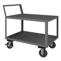 Durham Steel 2-Shelf 2000 lb Load Low Deck Stock Carts