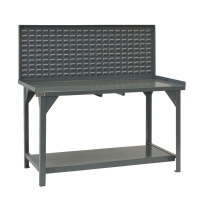 Durham Steel 30" D 4,000 lbs Capacity Workbench with Louvered Back Panel