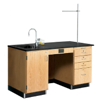 Diversified Woodcrafts 60" W Science Teacher Desk, Epoxy Sink