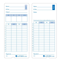 Lathem Universal Time Cards for 400E (100 Pieces)