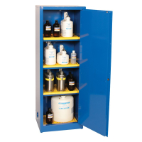 Eagle CRA-1923 Manual One Door Closing Corrosives Acids Safety Cabinet, 24 Gallons, Blue (Example of Use)