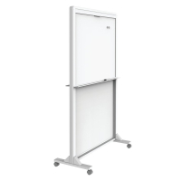 Quartet Motion 5.5' x 3' Dual Track Magnetic Painted Steel Mobile Easel