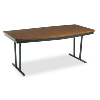 Barricks 72" W x 36" D Boat-Shaped Economy Conference Folding Table
