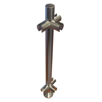 ADM EP5 Stainless Steel 3-Way Post for Bolted Sneeze Guards