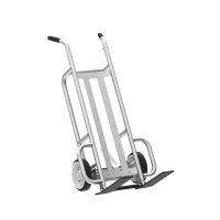 Valley Craft 2-Wheel Aluminum Pallet Hand Truck With Solid Rubber Wheels And Hand Brake