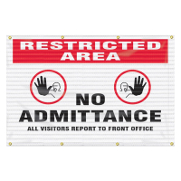 Accuform 8' x 6' Restricted Area Fence-Wrap Safety Signs
