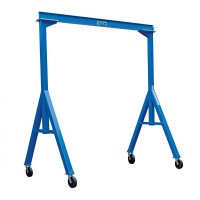 Vestil 10' Fixed Height Steel Gantry Crane With Nylon Casters, Blue (2000 lb)