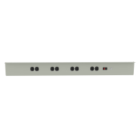 Tennsco 42" W Electric Outlet Panel with Wiring Kit for Benches with Two Modular Units, Light Grey