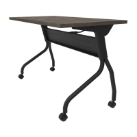 Offices To Go 48" W x 30" D Flip Top Training Table, Black Base