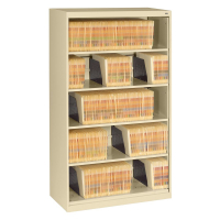 Tennsco 5-Shelf 36" Wide Open Shelf Lateral File Cabinet (Shown in Sand)