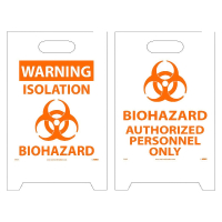 National Marker 12" x 19" Biohazard A-Frame Floor Sign Stand