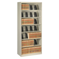 Tennsco 7-Shelf 36" Wide Open Shelf Lateral File Cabinet (Shown in Putty)