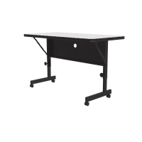 Correll Deluxe 48" W x 24" D Dry Erase Nesting Training Table, Frosty White
