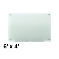 Quartet Infinity 6' x 4' White Frosted Glass Whiteboard