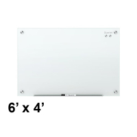 Quartet Infinity 6' x 4' White Magnetic Glass Whiteboard
