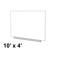 Ghent A2M410 Aluminum Frame 10 ft. x 4 ft. Porcelain Magnetic with Box Tray