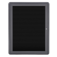 Ghent Ovation 2' x 3' Pin-On Enclosed Letter Board, Black