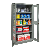 Hallowell 400 Series 36" W x 72" H Safety-View Storage Cabinets (Shown in Dark Grey)