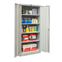 Hallowell 78" H Antimicrobial Storage Cabinets, Light Grey