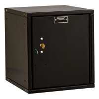 Hallowell Cubix Modular Box Locker, Unassembled 12" (Shown in Black with Key Lock)