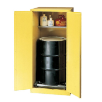 Eagle HAZ2610 Self Close Drum Cabinet - 55-Gallon drum, rollers, and safety cans not included.