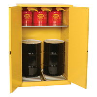 Eagle Self-Closing Hazardous Material Drum Storage Cabinet, 60 Gal