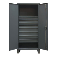 Durham Steel 24" D x 78" H Storage Cabinets with Drawers