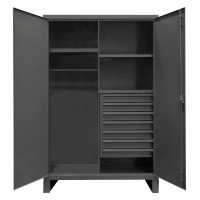 Durham Steel 2-Shelf 12 Gauge Combination Storage Cabinets with 7-Drawers
